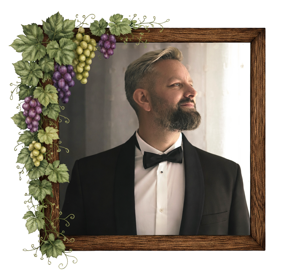 pan młody w sesji przygotowań na śłubie